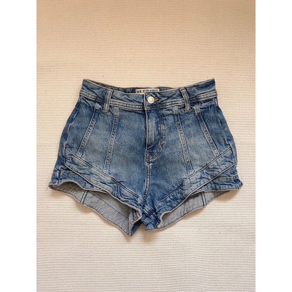 We The Free Crvy Mona High-Rise Shorts in Power Trip Size 25